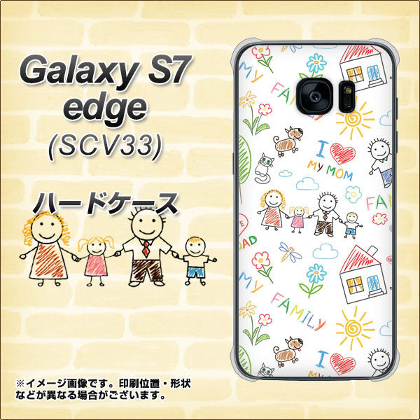 au ギャラクシーS7エッジ SCV33 高画質仕上げ 背面印刷 ハードケース【709 ファミリー】