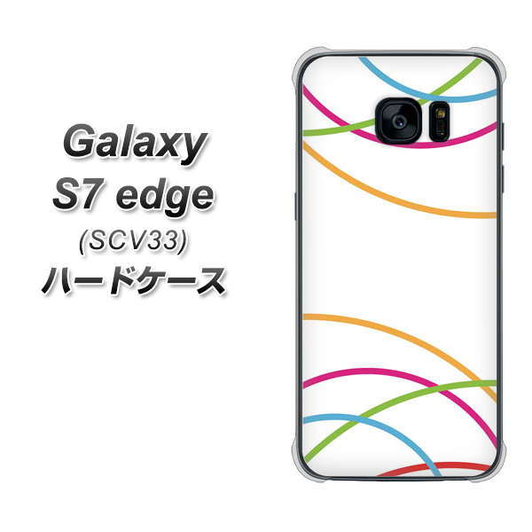au ギャラクシーS7エッジ SCV33 高画質仕上げ 背面印刷 ハードケース【IB912 重なり合う曲線】