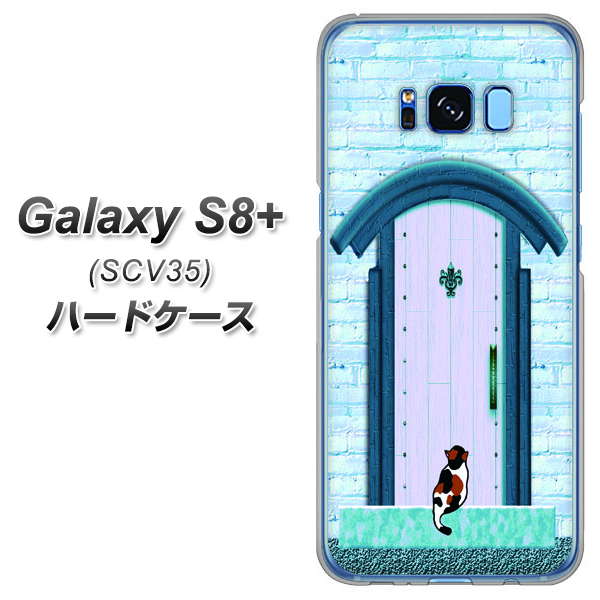 au ギャラクシー S8 プラス SCV35 高画質仕上げ 背面印刷 ハードケース【YA953 石ドア03 素材クリア】