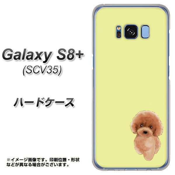 au ギャラクシー S8 プラス SCV35 高画質仕上げ 背面印刷 ハードケース【YJ051 トイプードルレッド(イエロー)】