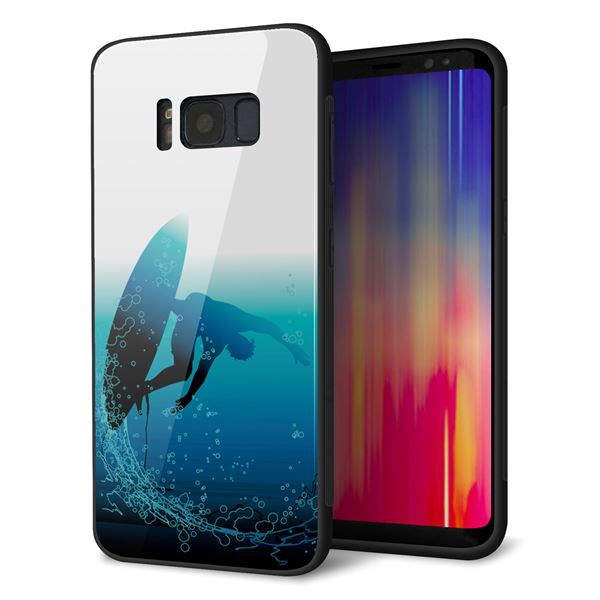 au ギャラクシー S8 SCV36 強化ガラス&TPUスマホケース ガラプリ【416 カットバック】