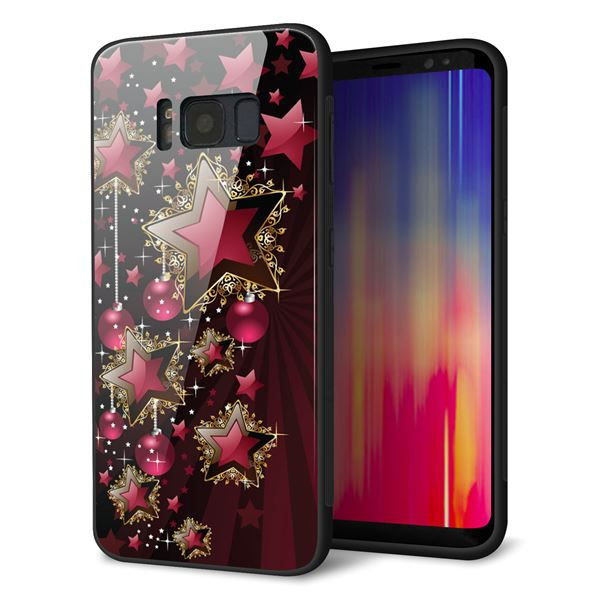au ギャラクシー S8 SCV36 強化ガラス&TPUスマホケース ガラプリ【434 星の壁】