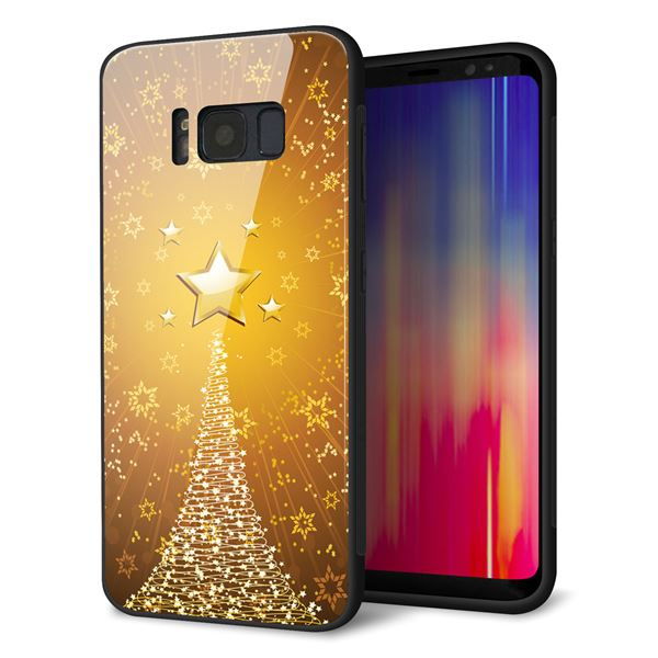 au ギャラクシー S8 SCV36 強化ガラス&TPUスマホケース ガラプリ【590 光の塔】