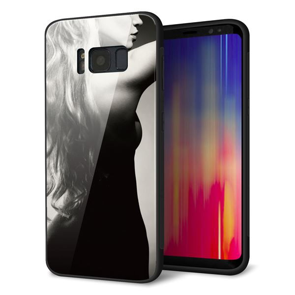 au ギャラクシー S8 SCV36 強化ガラス&TPUスマホケース ガラプリ【KM890 バックスタイル】
