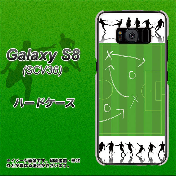 au ギャラクシー S8 SCV36 高画質仕上げ 背面印刷 ハードケース【304 サッカー戦略ボード】