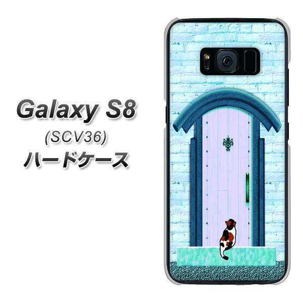 au ギャラクシー S8 SCV36 高画質仕上げ 背面印刷 ハードケース【YA953 石ドア03 素材クリア】