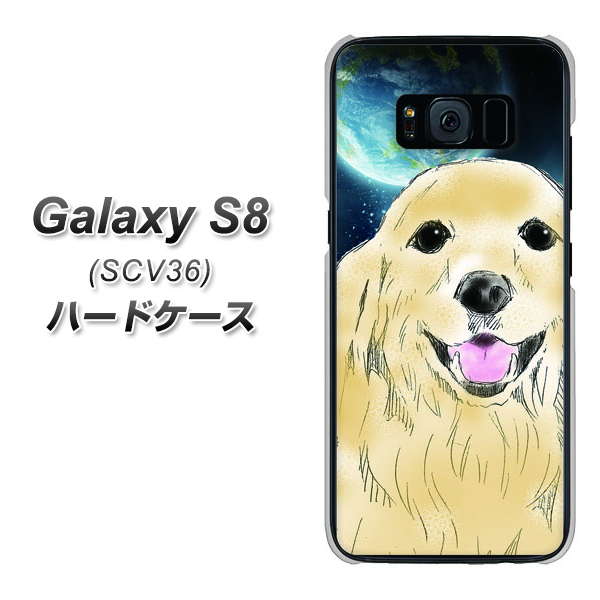 au ギャラクシー S8 SCV36 高画質仕上げ 背面印刷 ハードケース【YD826 ゴールデンレトリバー02】