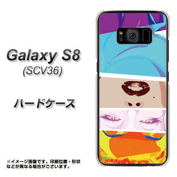 au ギャラクシー S8 SCV36 高画質仕上げ 背面印刷 ハードケース【YJ211 マリリンモンローデザイン(D)】