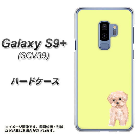 au ギャラクシー S9+ SCV39 高画質仕上げ 背面印刷 ハードケース【YJ064 トイプードルアプリコット(イエロー)】