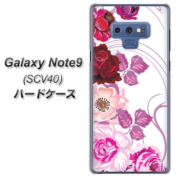 au ギャラクシー ノート9 SCV40 高画質仕上げ 背面印刷 ハードケース【116 6月のバラ】