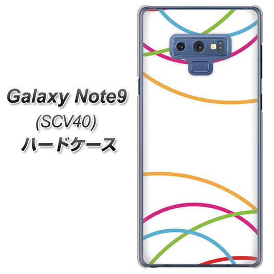 au ギャラクシー ノート9 SCV40 高画質仕上げ 背面印刷 ハードケース【IB912 重なり合う曲線】