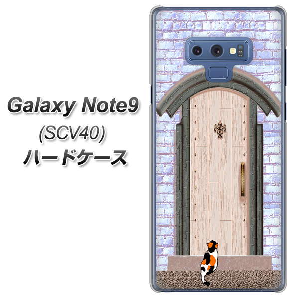 au ギャラクシー ノート9 SCV40 高画質仕上げ 背面印刷 ハードケース【YA952 石ドア02 素材クリア】
