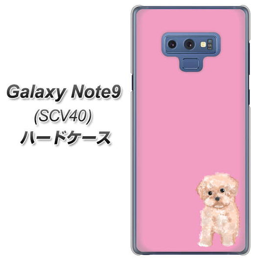 au ギャラクシー ノート9 SCV40 高画質仕上げ 背面印刷 ハードケース【YJ061 トイプードルアプリコット(ピンク)】