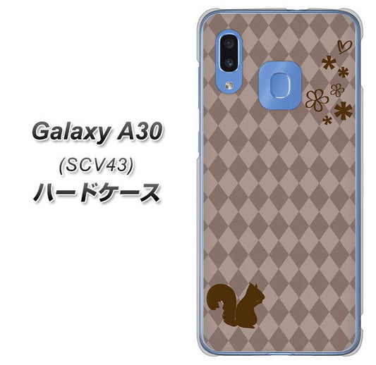 au ギャラクシー A30 SCV43 高画質仕上げ 背面印刷 ハードケース【515 リス】
