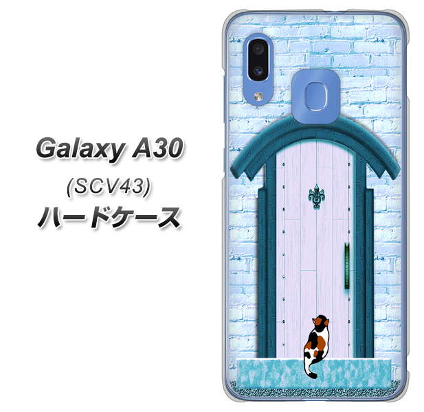 au ギャラクシー A30 SCV43 高画質仕上げ 背面印刷 ハードケース【YA953 石ドア03 素材クリア】
