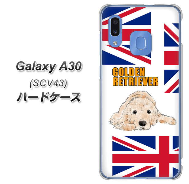 au ギャラクシー A30 SCV43 高画質仕上げ 背面印刷 ハードケース【YD825 ゴールデンレトリバー01】