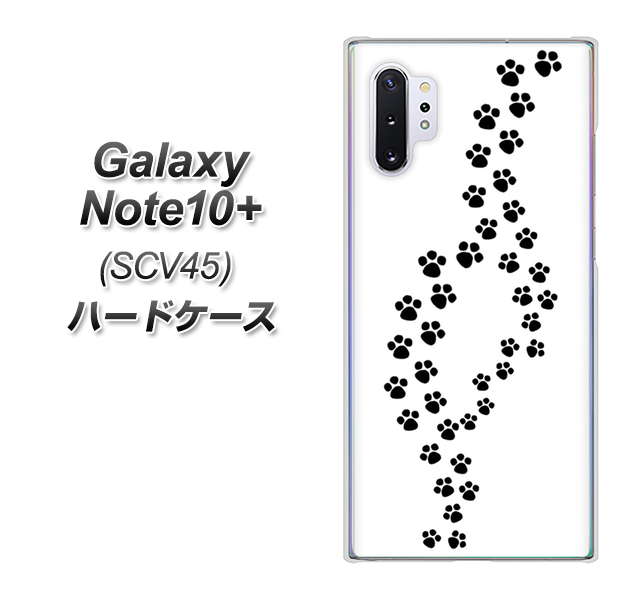 au ギャラクシー ノート10+ SCV45 高画質仕上げ 背面印刷 ハードケース【066 あしあと】