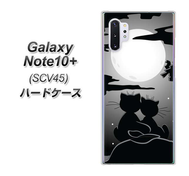 au ギャラクシー ノート10+ SCV45 高画質仕上げ 背面印刷 ハードケース【342 月夜の二人】