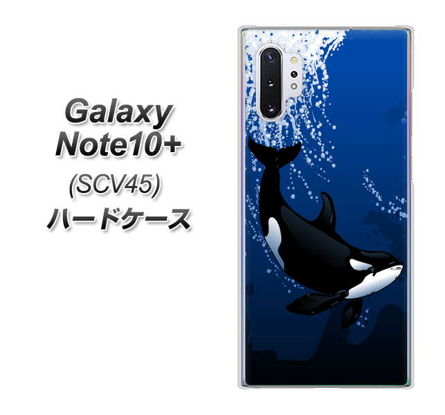 au ギャラクシー ノート10+ SCV45 高画質仕上げ 背面印刷 ハードケース【423 シャチ】