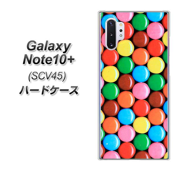 au ギャラクシー ノート10+ SCV45 高画質仕上げ 背面印刷 ハードケース【448 マーブルチョコ】