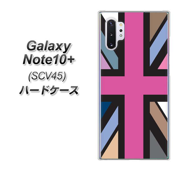 au ギャラクシー ノート10+ SCV45 高画質仕上げ 背面印刷 ハードケース【507 ユニオンジャック デスカラー】