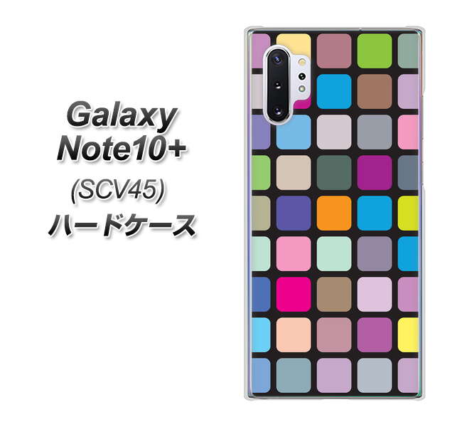 au ギャラクシー ノート10+ SCV45 高画質仕上げ 背面印刷 ハードケース【509 カラースクエア】