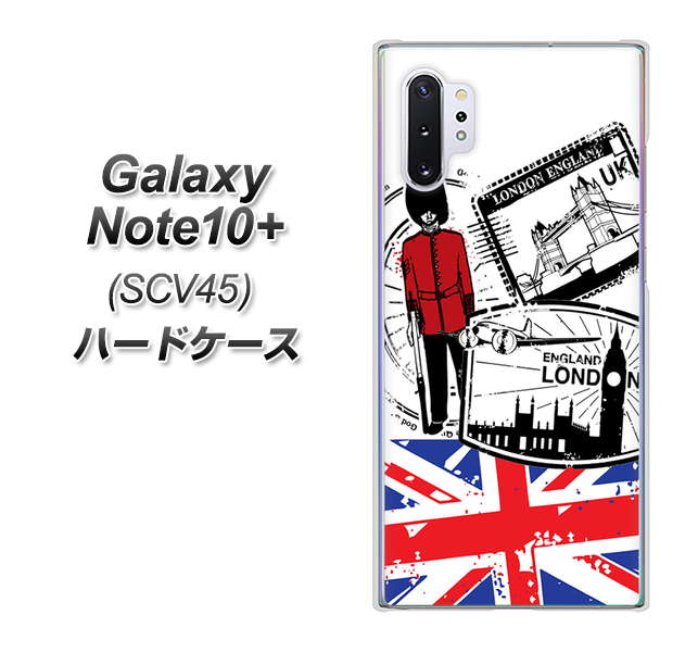 au ギャラクシー ノート10+ SCV45 高画質仕上げ 背面印刷 ハードケース【574 LONDON】