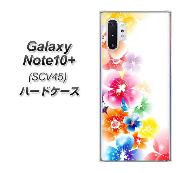 au ギャラクシー ノート10+ SCV45 高画質仕上げ 背面印刷 ハードケース【1209 光と花】