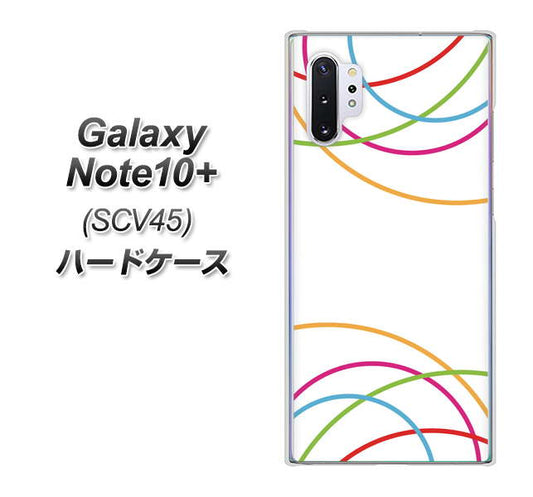 au ギャラクシー ノート10+ SCV45 高画質仕上げ 背面印刷 ハードケース【IB912 重なり合う曲線】