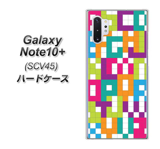 au ギャラクシー ノート10+ SCV45 高画質仕上げ 背面印刷 ハードケース【IB916 ブロックアルファベット】