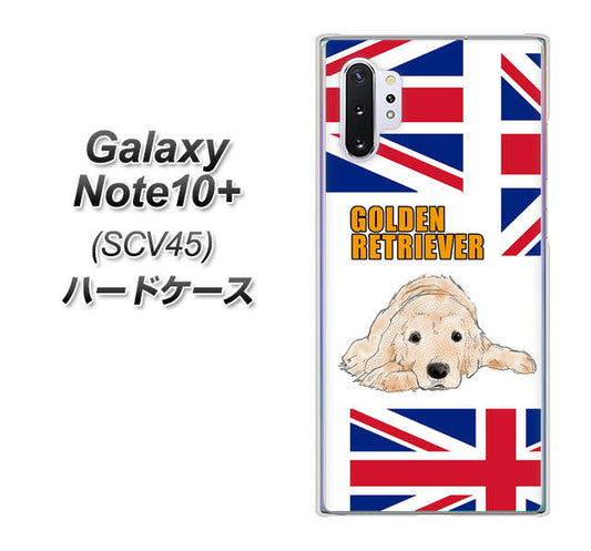 au ギャラクシー ノート10+ SCV45 高画質仕上げ 背面印刷 ハードケース【YD825 ゴールデンレトリバー01】