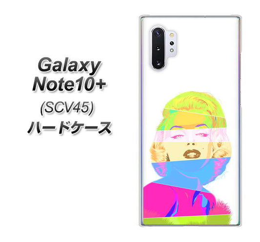 au ギャラクシー ノート10+ SCV45 高画質仕上げ 背面印刷 ハードケース【YJ208 マリリンモンローデザイン(A)】