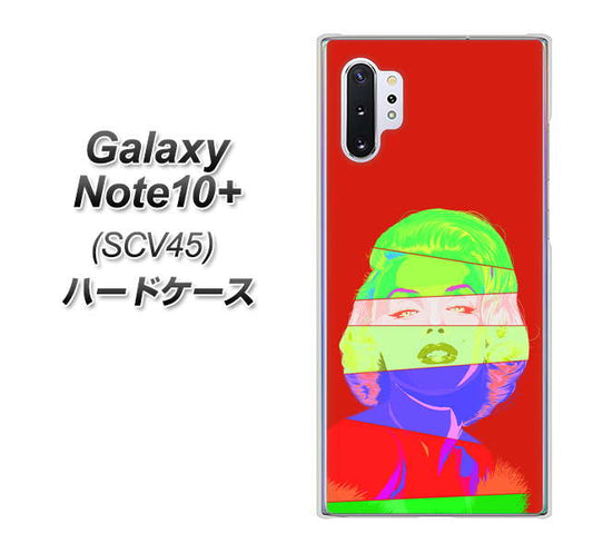 au ギャラクシー ノート10+ SCV45 高画質仕上げ 背面印刷 ハードケース【YJ209 マリリンモンローデザイン(B)】