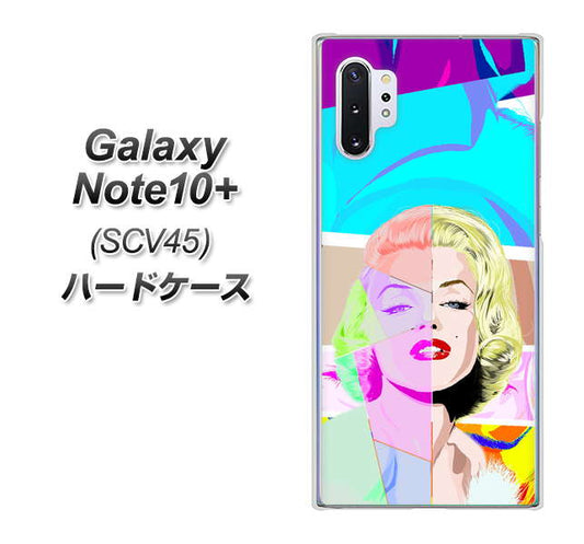 au ギャラクシー ノート10+ SCV45 高画質仕上げ 背面印刷 ハードケース【YJ210 マリリンモンローデザイン(C)】