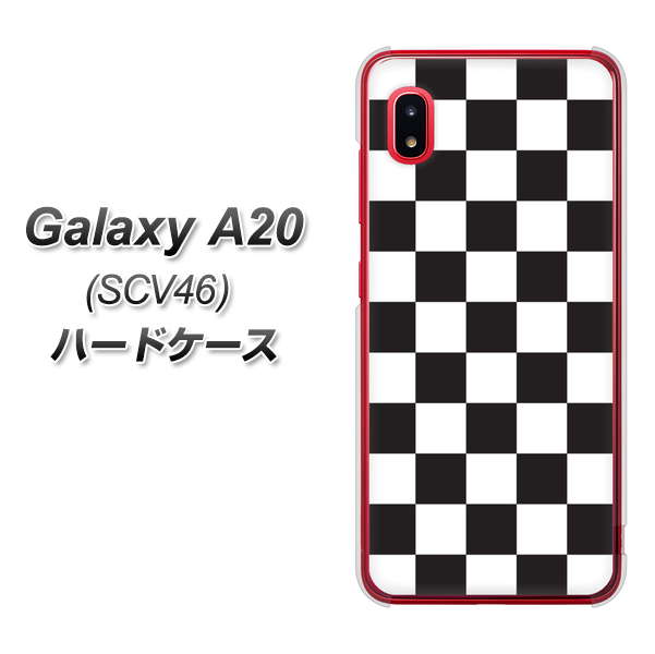 au ギャラクシー A20 SCV46 高画質仕上げ 背面印刷 ハードケース【151 フラッグチェック】