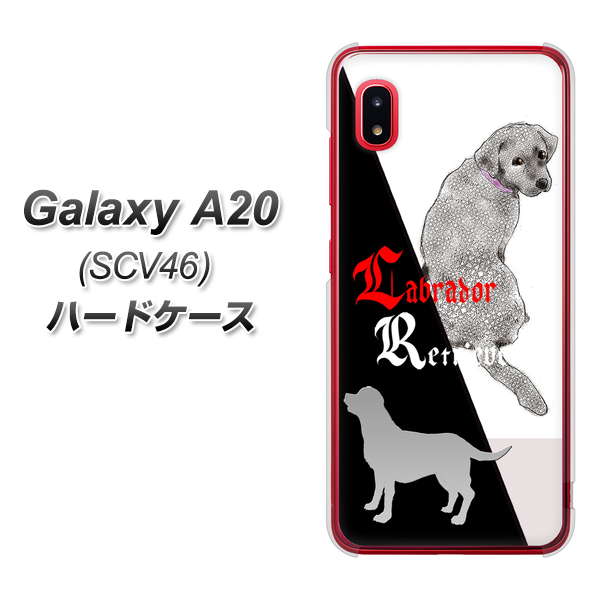 au ギャラクシー A20 SCV46 高画質仕上げ 背面印刷 ハードケース【YD822 ラブラドールレトリバー03】
