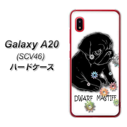 au ギャラクシー A20 SCV46 高画質仕上げ 背面印刷 ハードケース【YD859 パグ05】
