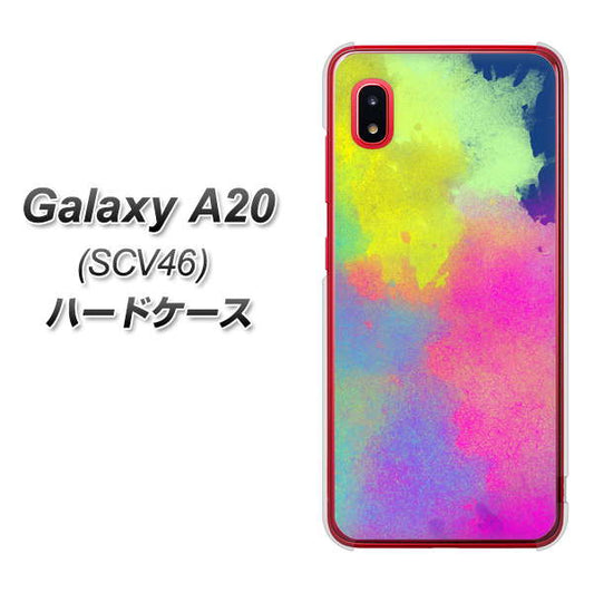 Galaxy A20 SCV46 au YJ294 デザイン色彩 ハードケース 背面印刷