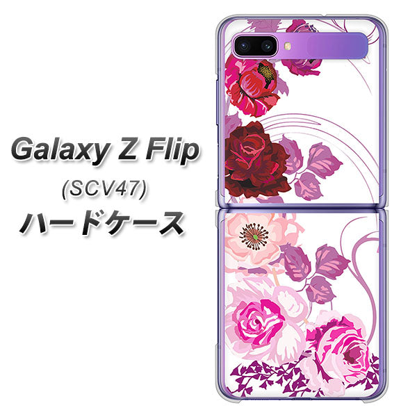 au ギャラクシーZ フリップ SCV47 高画質仕上げ 背面印刷 ハードケース【116 6月のバラ】