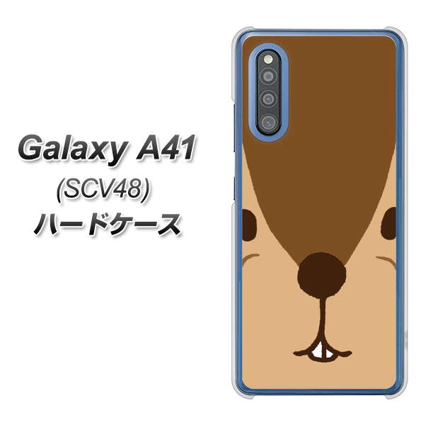 au ギャラクシーA41 SCV48 高画質仕上げ 背面印刷 ハードケース【349 りす】