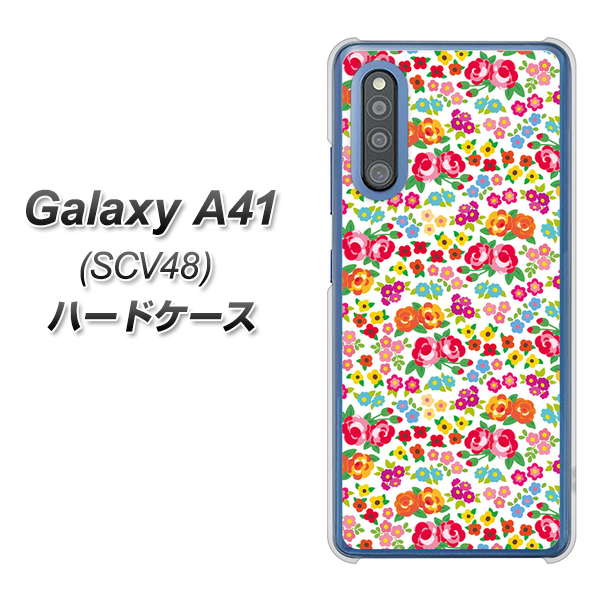 au ギャラクシーA41 SCV48 高画質仕上げ 背面印刷 ハードケース【777 マイクロリバティプリントWH】