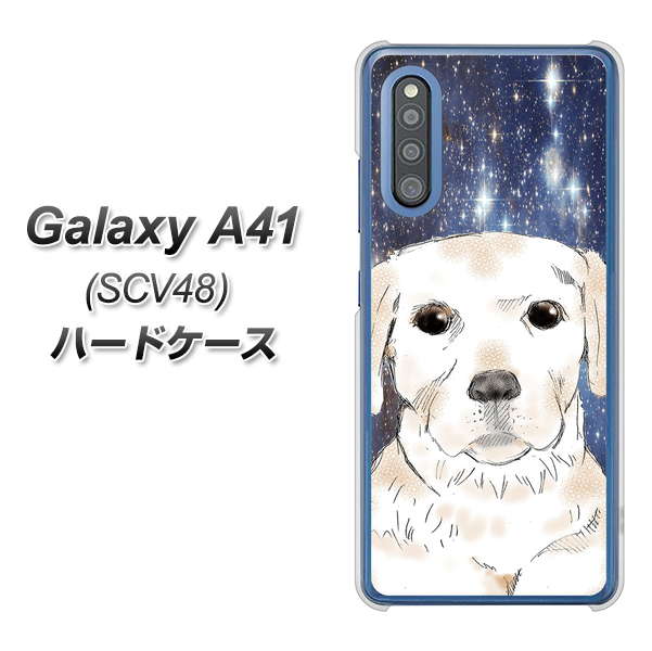 au ギャラクシーA41 SCV48 高画質仕上げ 背面印刷 ハードケース【YD820 ラブラドールレトリバー01】