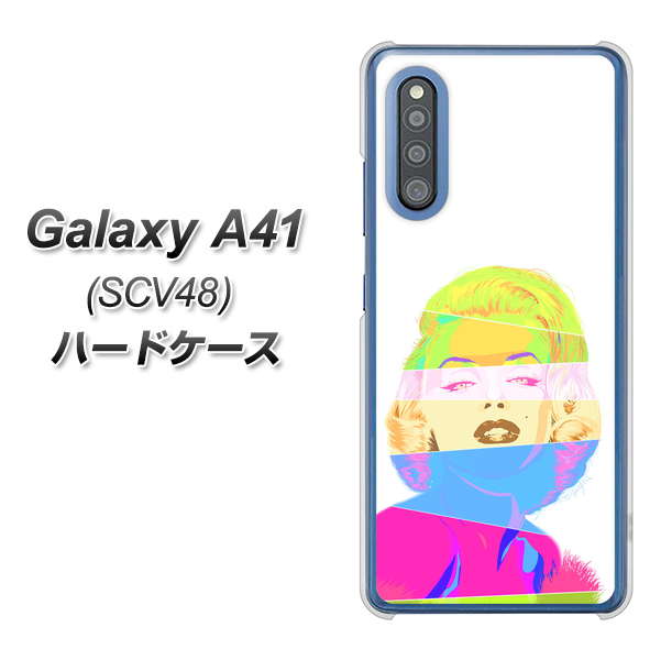 au ギャラクシーA41 SCV48 高画質仕上げ 背面印刷 ハードケース【YJ208 マリリンモンローデザイン(A)】