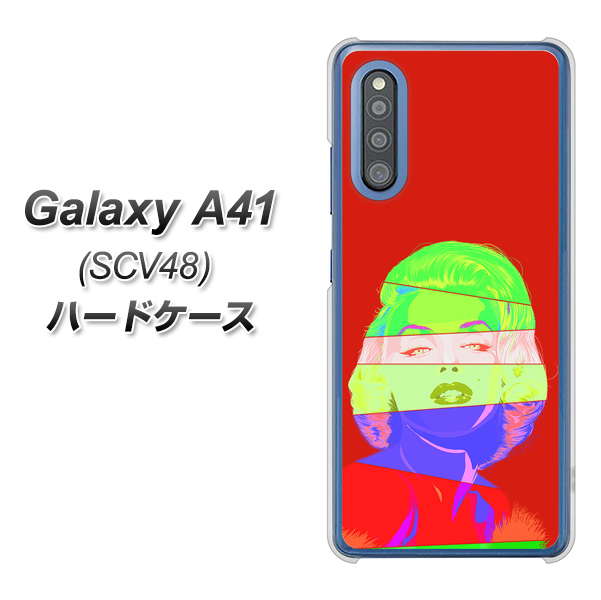 au ギャラクシーA41 SCV48 高画質仕上げ 背面印刷 ハードケース【YJ209 マリリンモンローデザイン(B)】