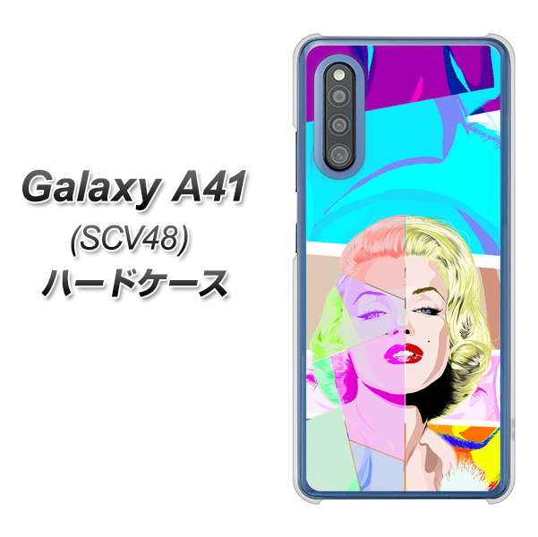 au ギャラクシーA41 SCV48 高画質仕上げ 背面印刷 ハードケース【YJ210 マリリンモンローデザイン(C)】