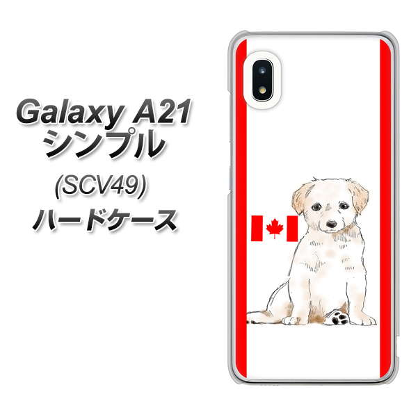 au ギャラクシーA21 シンプル SCV49 高画質仕上げ 背面印刷 ハードケース【YD824 ラブラドールレトリバー05】