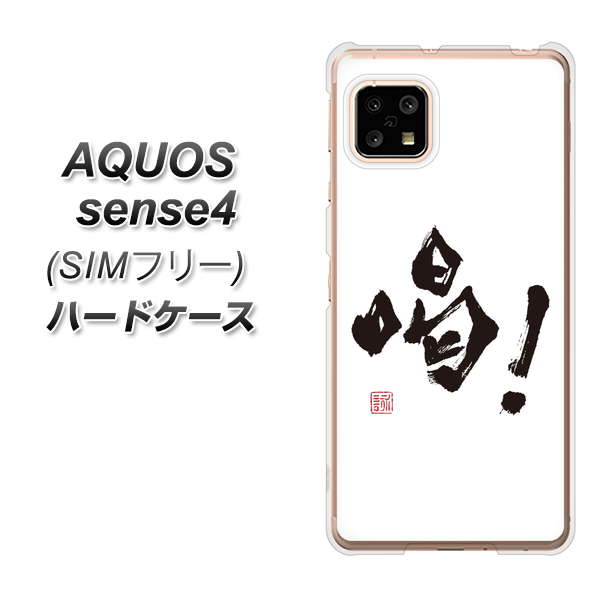SIMフリー アクオスセンス4 高画質仕上げ 背面印刷 ハードケース【OE845 喝!】