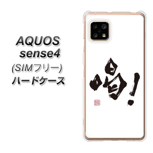SIMフリー アクオスセンス4 高画質仕上げ 背面印刷 ハードケース【OE845 喝!】