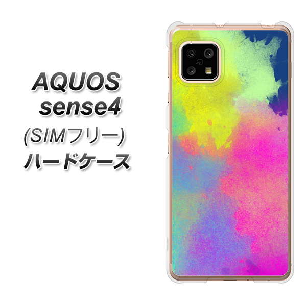 SIMフリー アクオスセンス4 高画質仕上げ 背面印刷 ハードケース【YJ294 デザイン色彩】