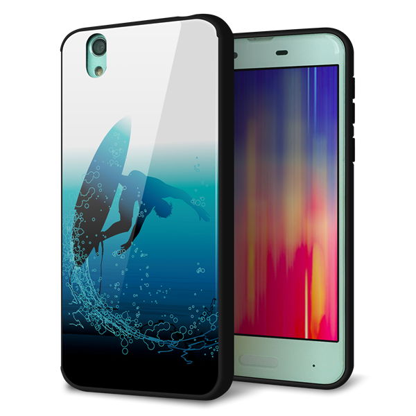 docomo アクオス センス SH-01K 強化ガラス&TPUスマホケース ガラプリ【416 カットバック】